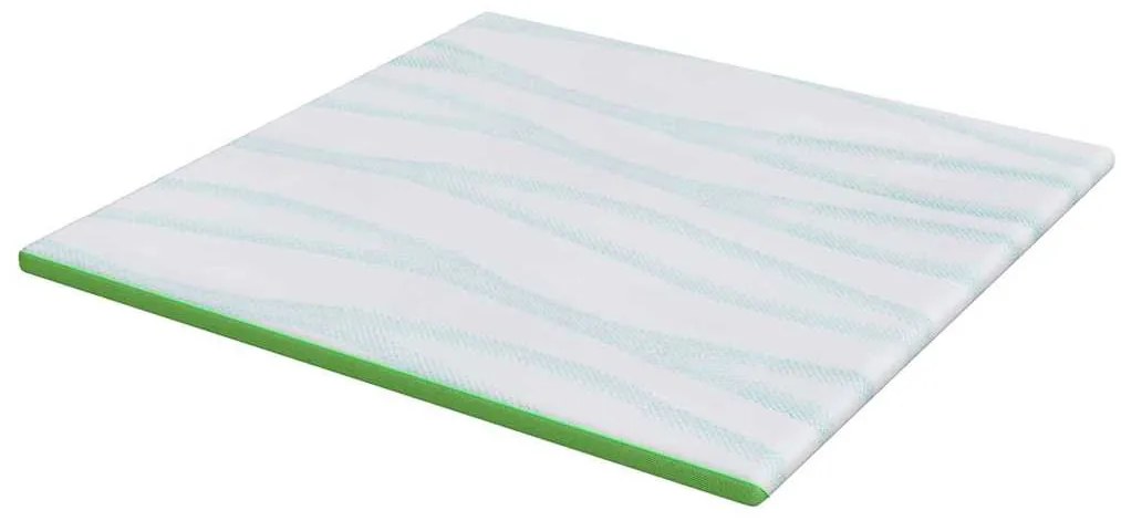 vidaXL Στρώμα επικάλυψης Λευκό και Πράσινο 180 x 200 x 6 εκ