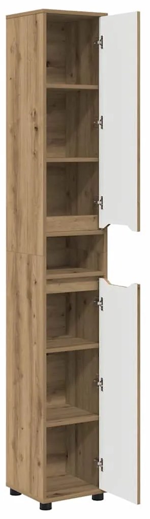 vidaXL Ντουλάπι Μπάνιου με ράφι Artisan Oak 30,5 x 30 x 195 εκ