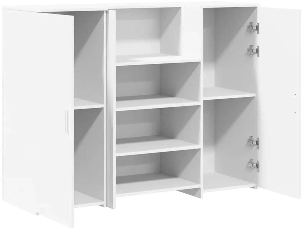 vidaXL Γραφείο υποδοχής Λευκό 135x50x103,5 cm Κατασκευασμένο ξύλο
