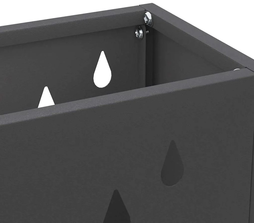 vidaXL Σχέδιο & βάση αποθήκευσης Μαύρο 28 x 12 x 41 εκ Ατσάλι