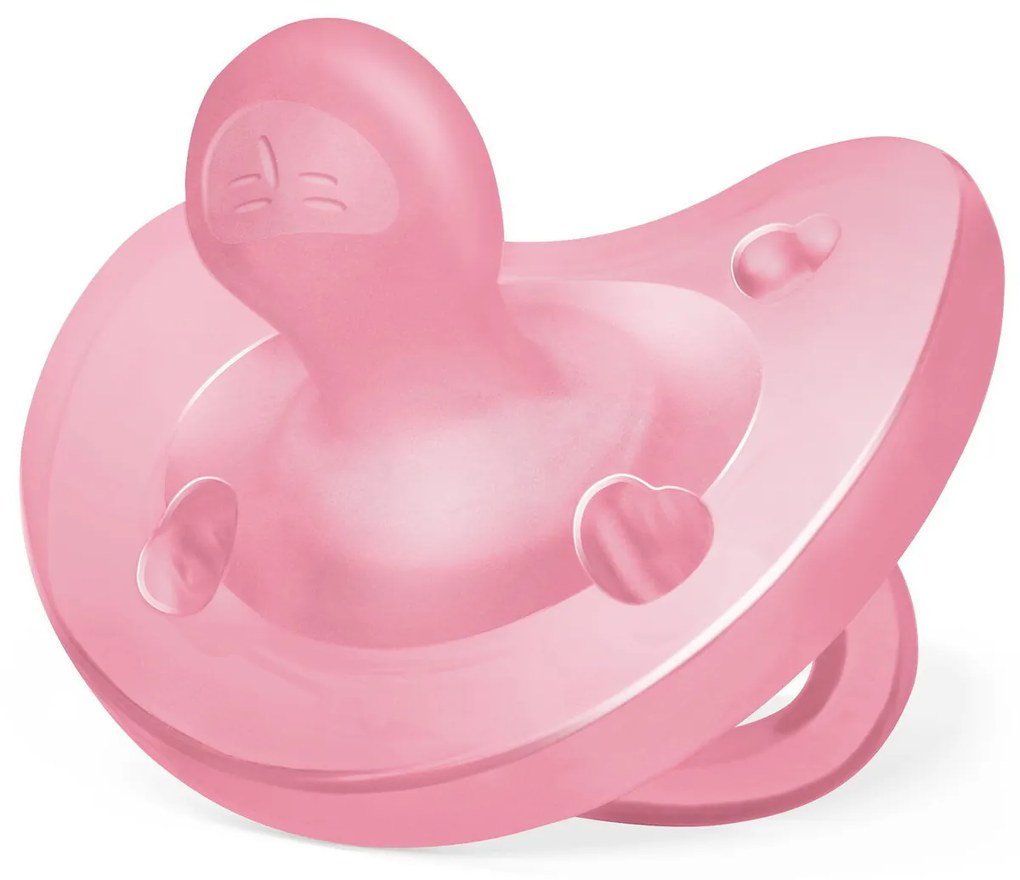 Chicco Πιπίλα Όλο Σιλικόνη PhysioForma Soft Ροζ Για 6-16 Μηνών C60-73091-92