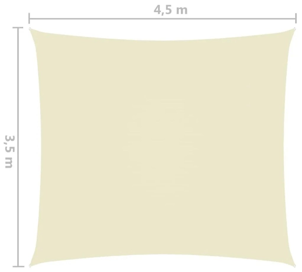Πανί Σκίασης Ορθογώνιο Κρεμ 3,5 x 4,5 μ. από Ύφασμα Oxford - Κρεμ