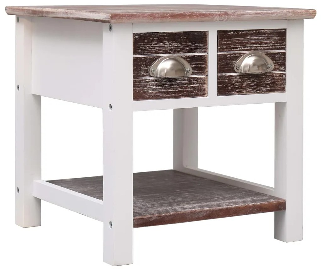 vidaXL Τραπέζι Βοηθητικό Καφέ 40 x 40 x 40 εκ. από Ξύλο Παυλώνιας