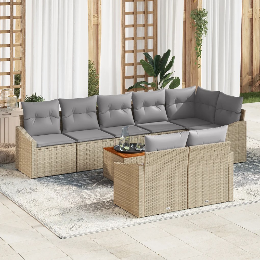 vidaXL Σετ Σαπούνιών Κήπου 9 pcs Beige, ανοιχτό γκρι 55 x 55 x 37 εκ