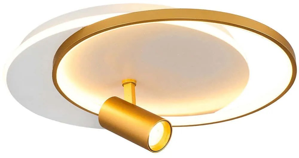 Φωτιστικό Οροφής - Πλαφονιέρα 701CHD1563 Φ50x14cm Led 5100lm 51W 3000K White-Gold Opviq