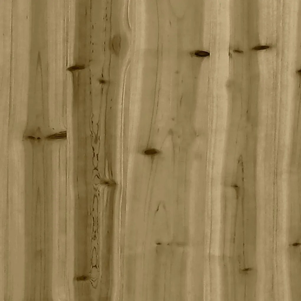 Ζαρντινιέρα με Σχέδιο Φράχτη 30x30x30 εκ. Εμποτισμ. Ξύλο Πεύκου - Καφέ