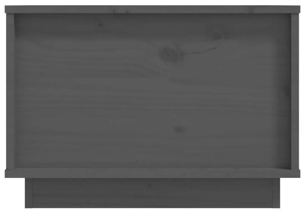Τραπεζάκι Σαλονιού Γκρι 40 x 50 x 35 εκ. από Μασίφ Ξύλο Πεύκου - Γκρι