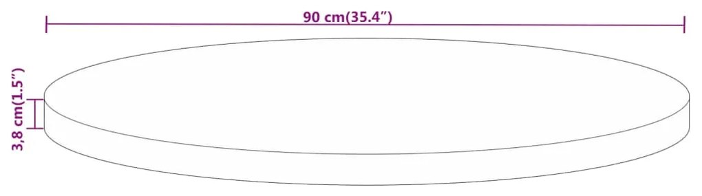 ΕΠΙΦΑΝΕΙΑ ΤΡΑΠΕΖΙΟΥ ΣΤΡΟΓΓΥΛΗ Ø90X3,8ΕΚ ΜΑΣΙΦ ΑΚΑΤ. ΞΥΛΟ ΜΑΝΓΚΟ 370016