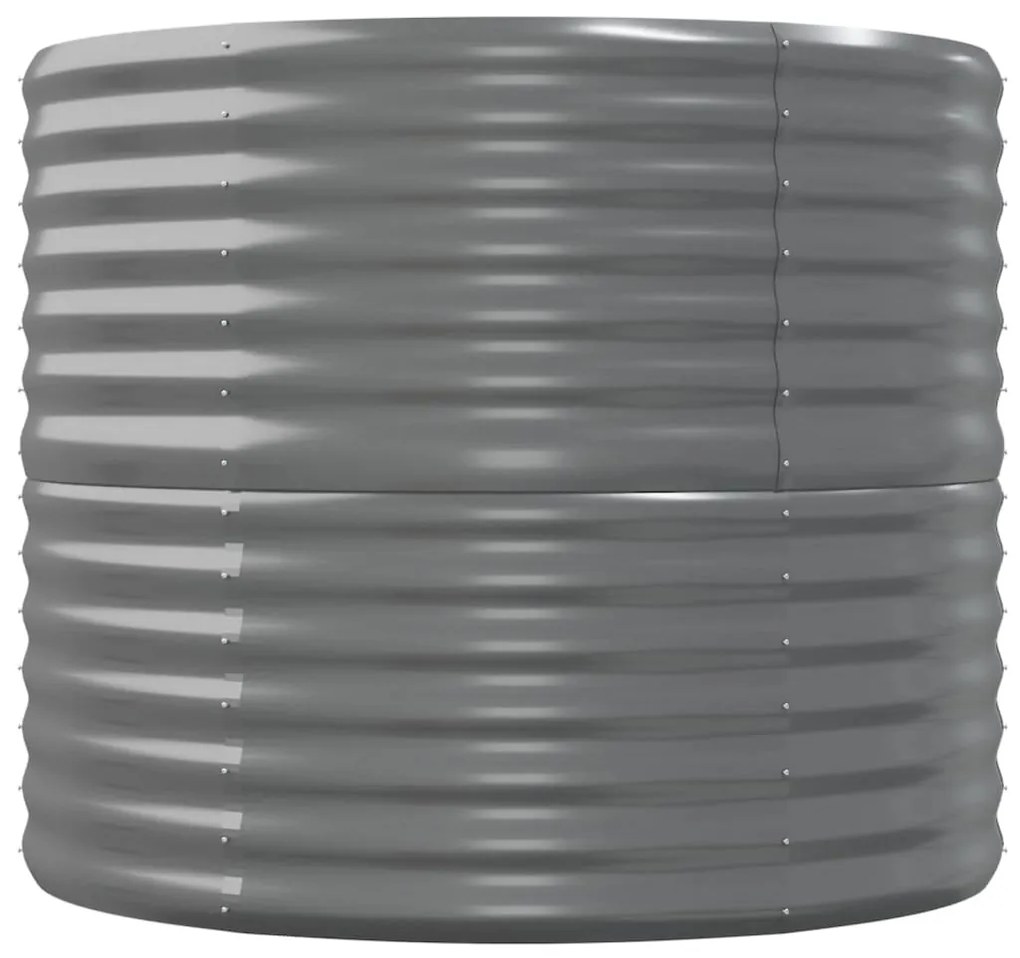 vidaXL Ζαρντινιέρα Γκρι 152x80x68 εκ. Γαλβανισμένος χάλυβας