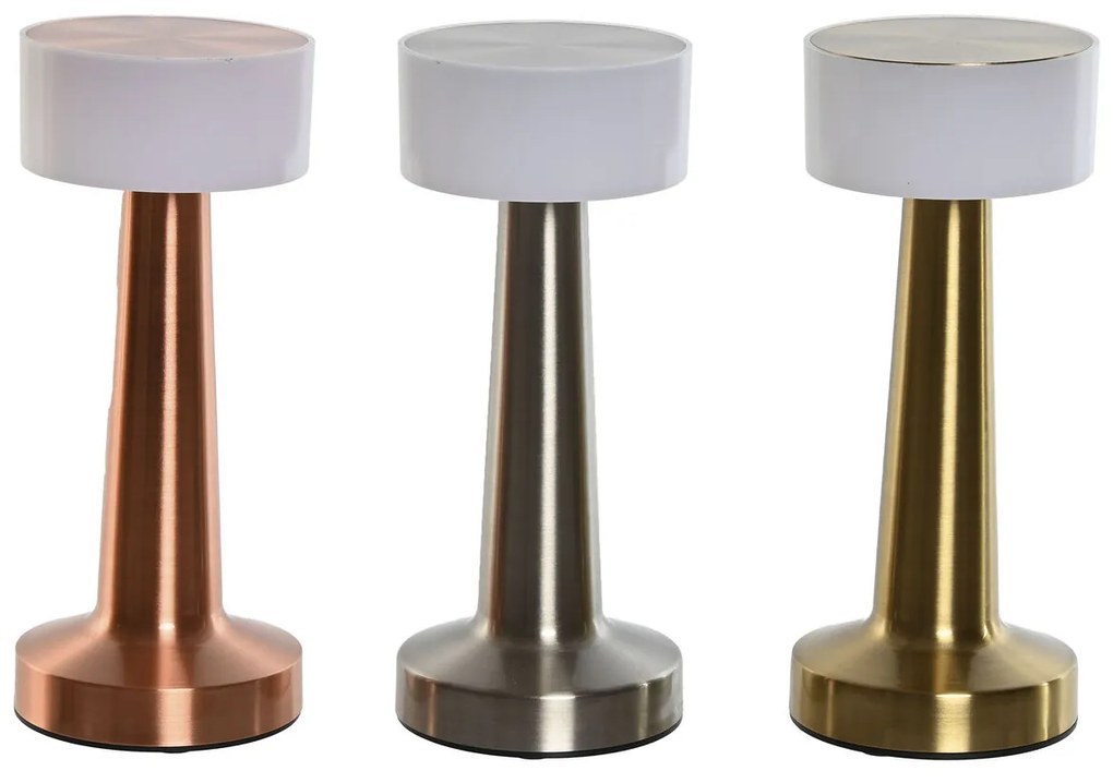 Επιτραπέζιο Φωτιστικό Home ESPRIT Χαλκός Χρυσό Ασημί 9 x 9 x 21 cm (3 Μονάδες)