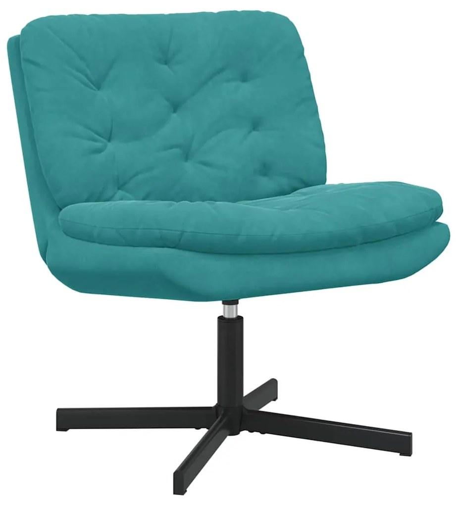 vidaXL Γυριστή Χαλαρωτική Καρέκλα Τιρκουάζ 63 x 75 x 76 εκ Βελούδο