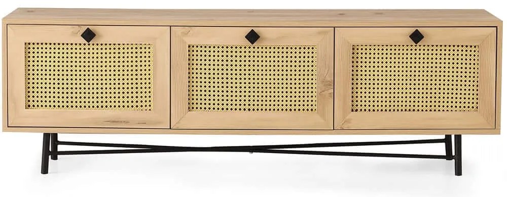 Έπιπλο Τηλεόρασης Alcazar 854KLN3034 180x40x60cm Oak