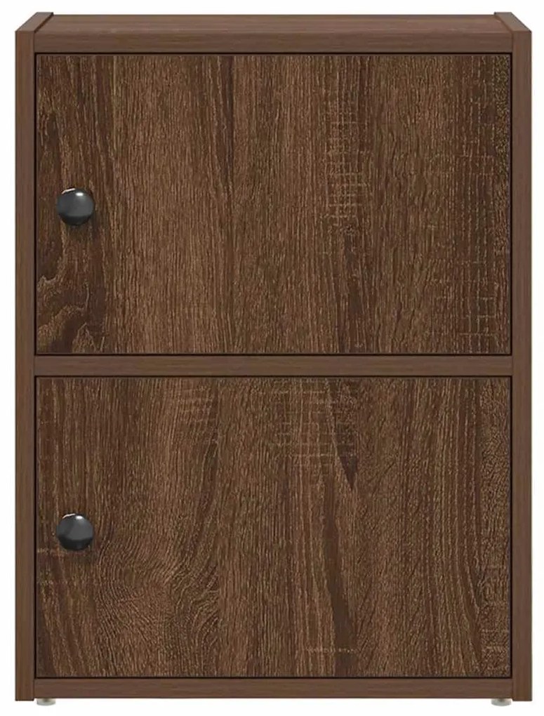 Βιβλιοθήκη Καφέ Δρυς 40x24x52 εκ. από Επεξεργασμένο Ξύλο - Καφέ