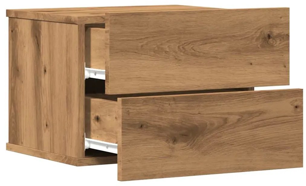 vidaXL Κομοδίνο Επιτοίχιο Αρτισιανή Δρυς 40x32x30 εκ