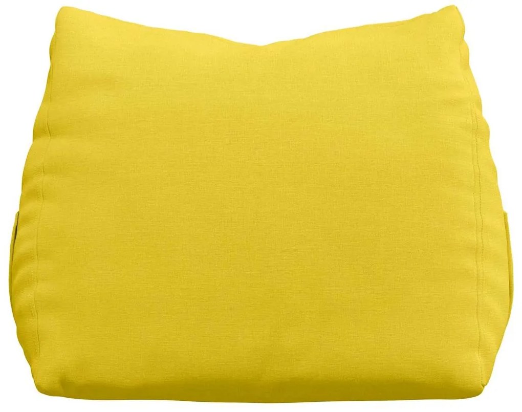 vidaXL Μαξιλάρι Πλάτης Απαλό Κίτρινο 45 x 20 x 35 εκ. ύφασμα