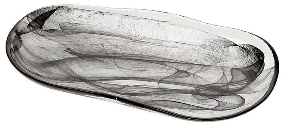 Πιατέλα Διακοσμητική HOR1023K6 27x14cm Black Espiel Glass