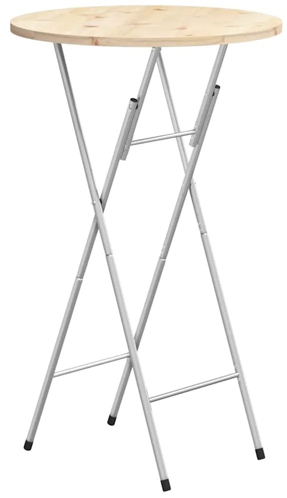 vidaXL Πόδια Τραπεζιού Μπαρ Πτυσσόμενα Ασημί 45x53x108εκ Γαλβ. Χάλυβας