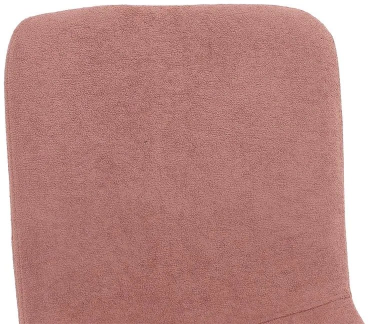 Καρέκλα Gratify ύφασμα μπουκλέ σάπιο μήλο-πόδι μαύρο 44x58x81 εκ.