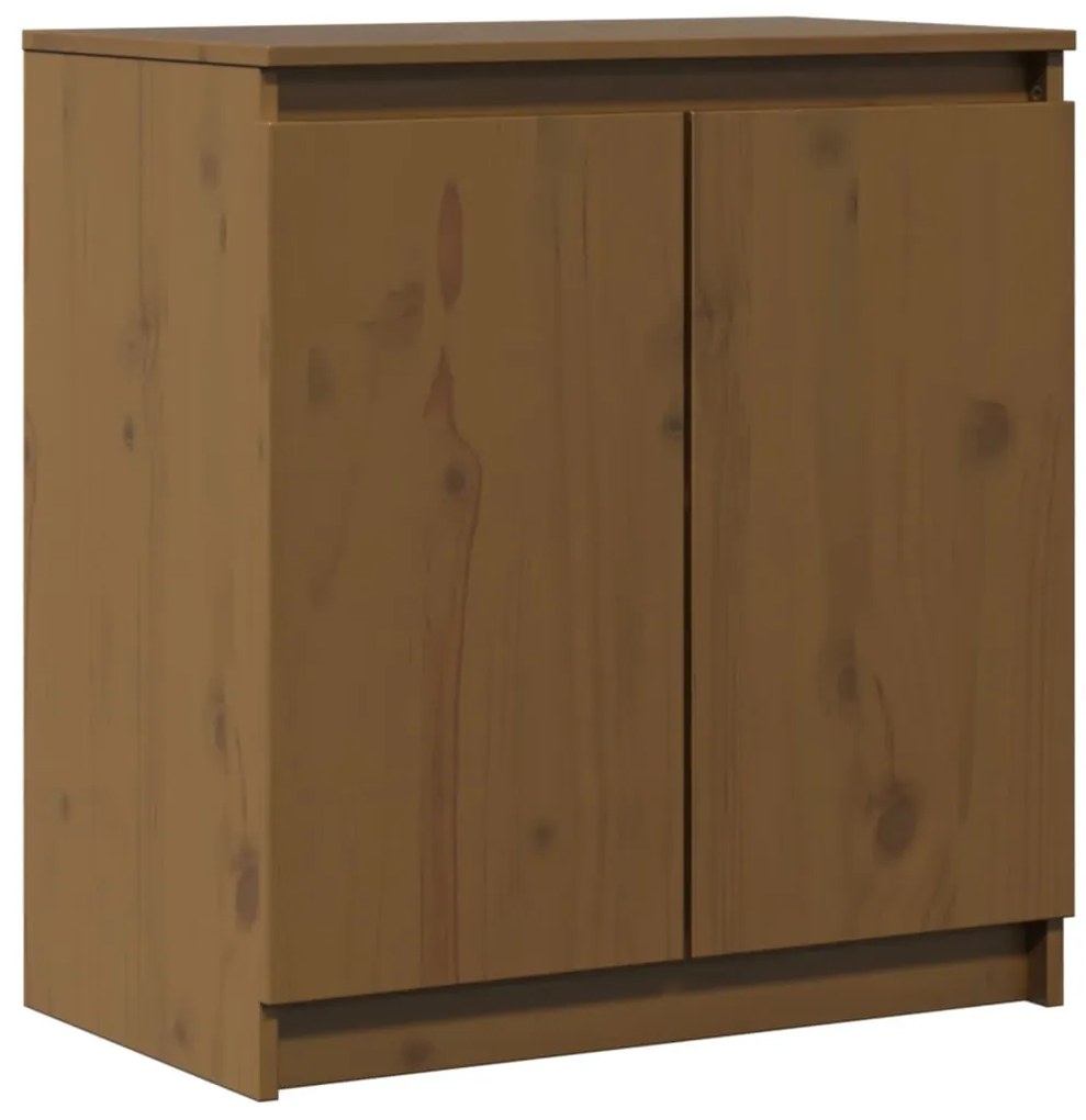 vidaXL Βοηθητικό Ντουλάπι Καφέ Μελί 60x36x65 εκ. από Μασίφ Ξύλο Πεύκου