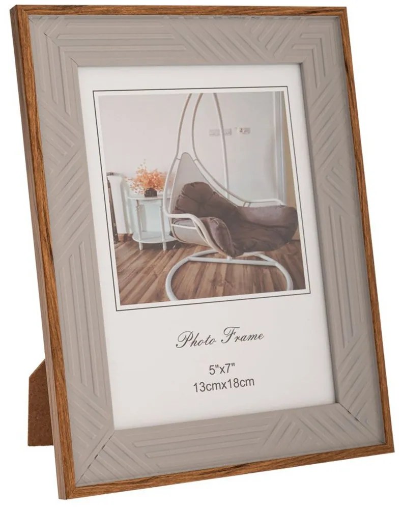Κορνίζα Με Χρυσό Γείσο 88606 13x18cm Cream-Gold Πλαστικό