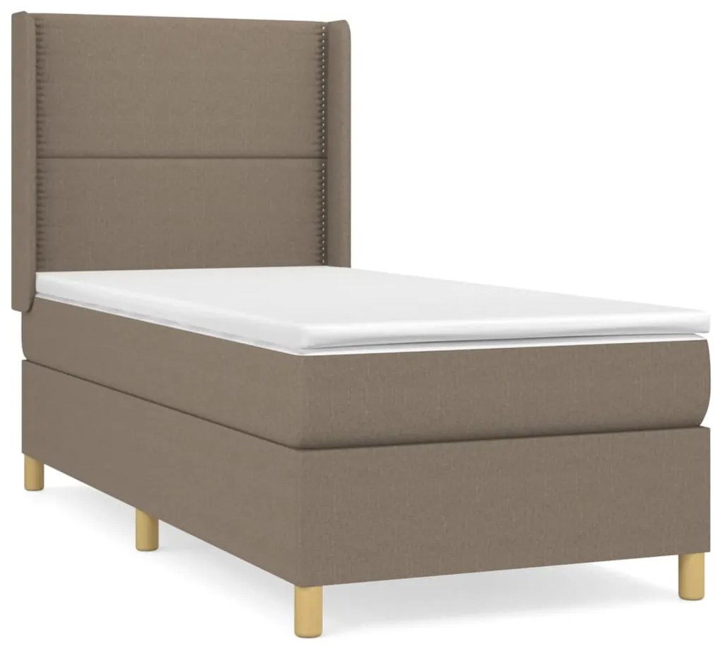 ΚΡΕΒΑΤΙ BOXSPRING ΜΕ ΣΤΡΩΜΑ TAUPE 90X190 ΕΚ.ΥΦΑΣΜΑΤΙΝΟ 3131877