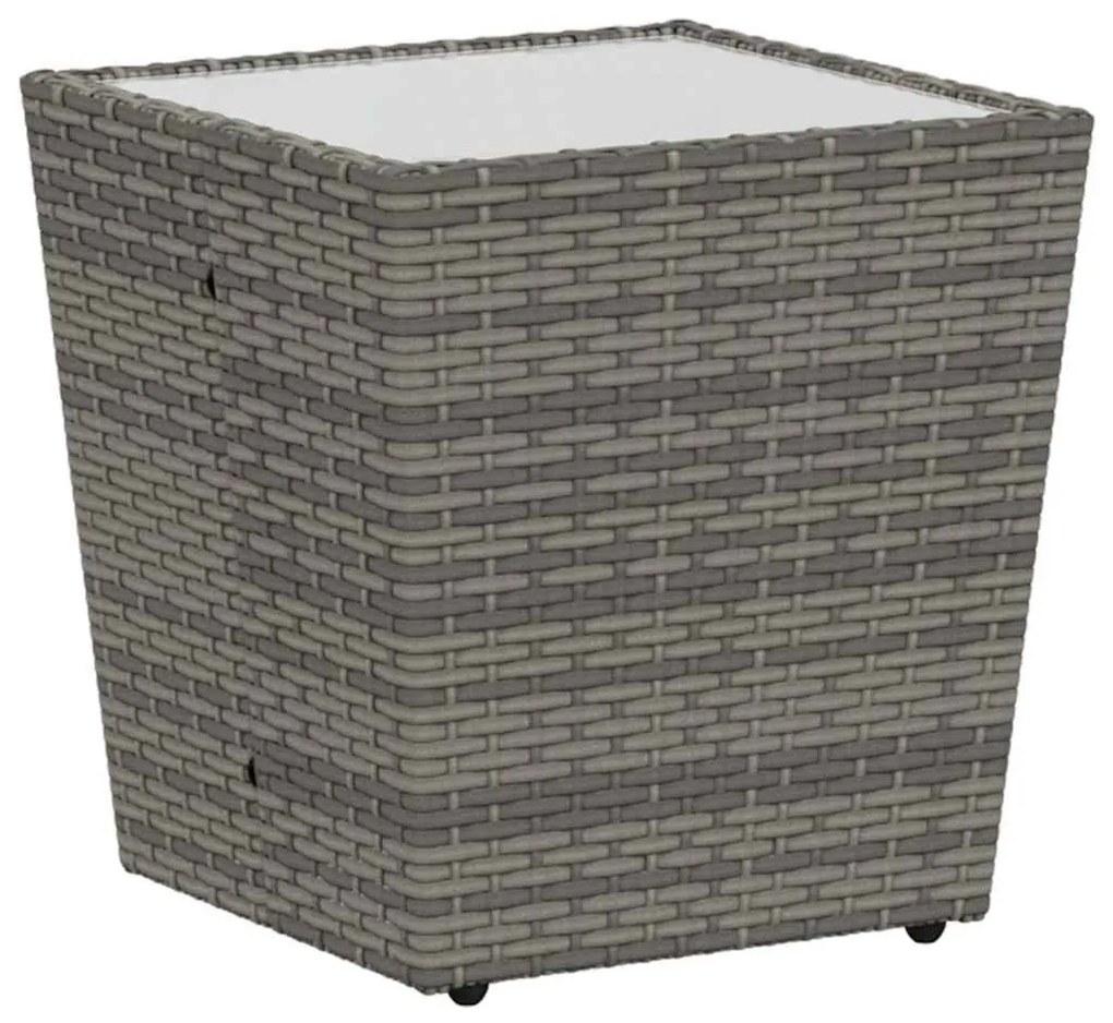 vidaXL Σετ Μπιστρό Κήπου 3 pcs Γκρι συνθετικό ρατάν