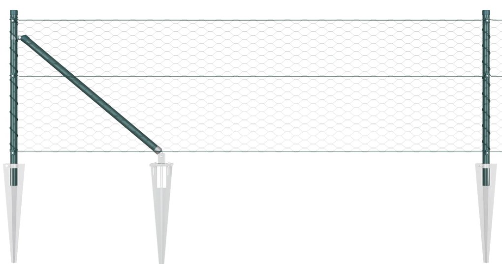vidaXL Φράχτης Hexagon Πράσινος 0.8x50 μ Χάλυβας