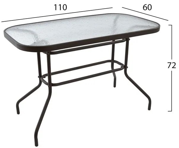 ΣΕΤ ΤΡΑΠΕΖΑΡΙΑΣ ΚΑΦΕ ΜΕΤΑΛΛΙΚΗ 5ΤΜΧ ΜΕ 4 ΚΑΡΕΚΛΕΣ &amp; ΤΡΑΠΕΖΙ 110Χ60 HM5189.01