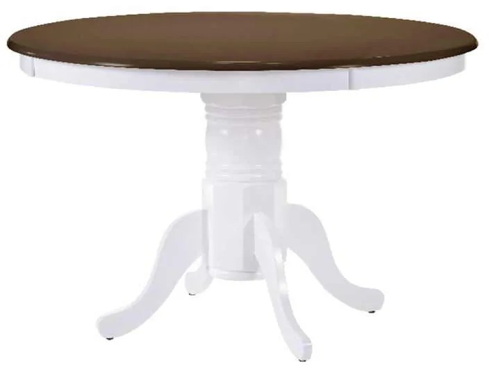 Τραπέζι Φ106+30cm NIRVANA Καρυδί/Άσπρο