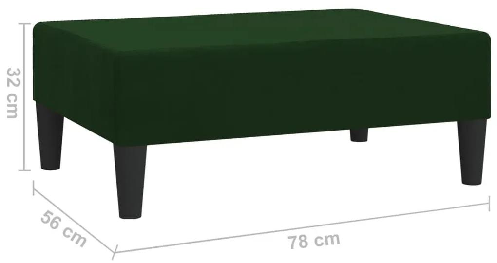 Σκαμπό/Υποπόδιο Σκούρο Πράσινο 78 x 56 x 32 Βελούδινο - Πράσινο