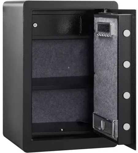 VEVOR Safe, 2.2 Cubic Feet Home Safe, Steel Security Safe with Fingerprint, Digital Keypad and 2 Keys, Cabinet Safe with Large Fire-proof Bag, Protect Cash, Gold, Jewelry, Documents, 15.8x13x23.6 inch