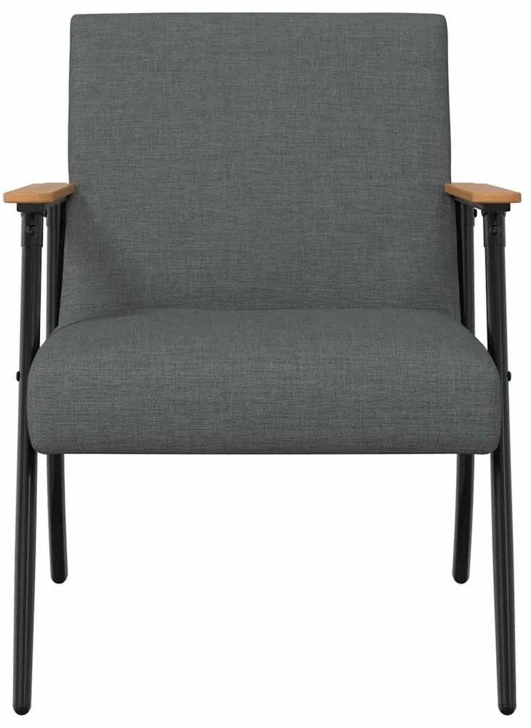 vidaXL Πολυθρόνα Σκούρο Γκρι 59 x 75 x 78 εκ ύφασμα