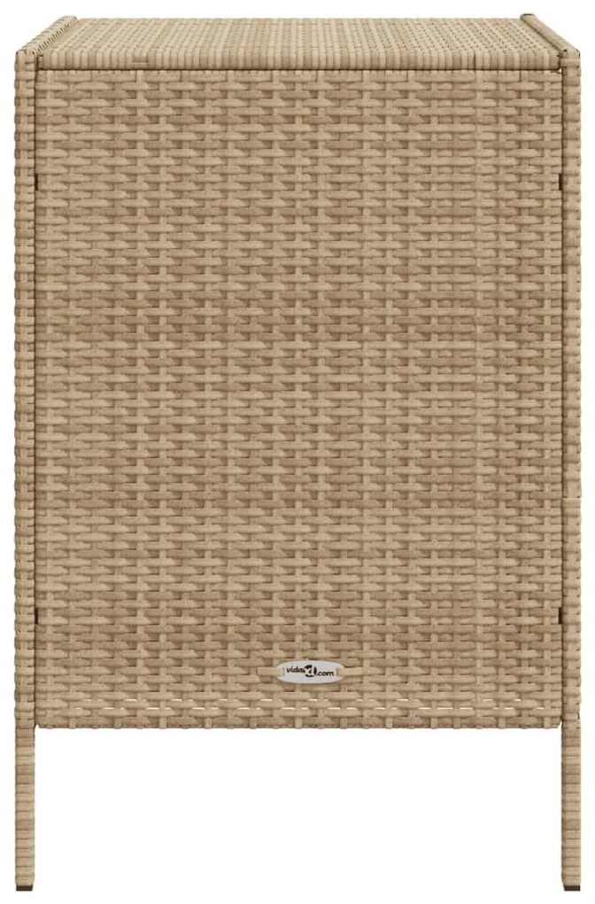 Ντουλάπι Αποθήκευσης Κήπου Beige 55x59x80 εκ. Συνθετικό Ρατάν - Μπεζ