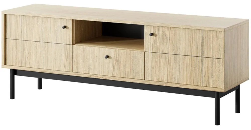 Έπιπλο Τηλεόρασης Japandi 153,4xx39x56,5cm Natural Dab Linea