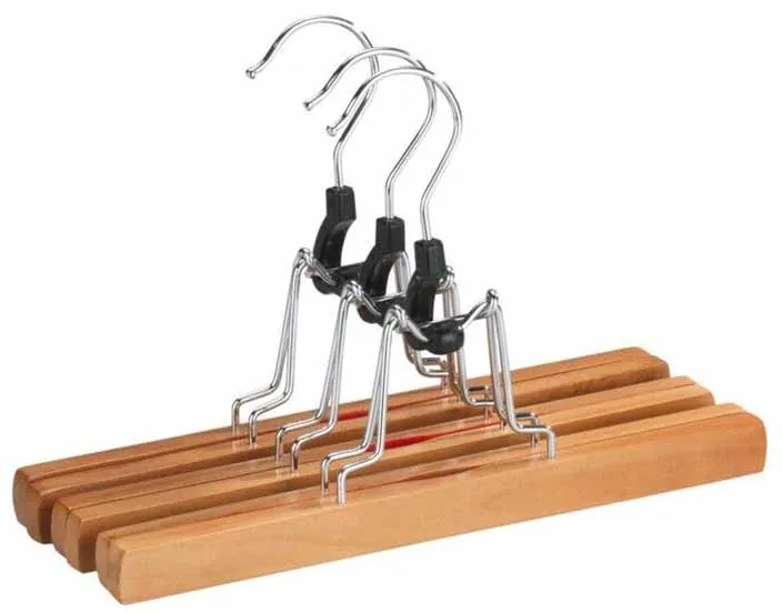 Κρεμάστρες Για Παντέλονια (Σετ 3τμχ) Wenko Natural 17219006100