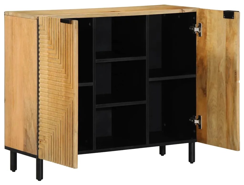 vidaXL Sideboard καφέ 90x33x75 cm μασίφ ξύλο Mango