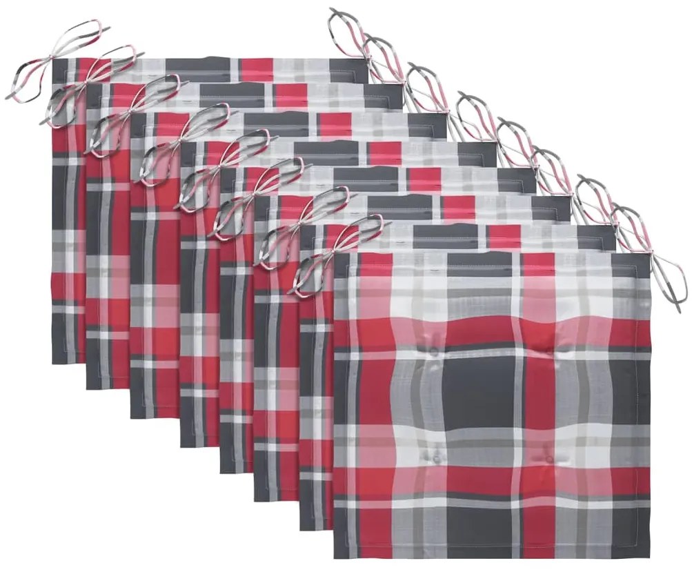 vidaXL Καρέκλες Κήπου 8 τεμ. Γκρι από Μασίφ Ξύλο Ακακίας με Μαξιλάρια