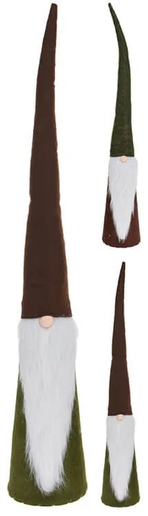 Χριστουγεννιάτικη διακοσμητική φιγούρα Άγιος Βασίλης με διαστάσεις 9x9x55cm, σε 2 επιλογές χρώματος