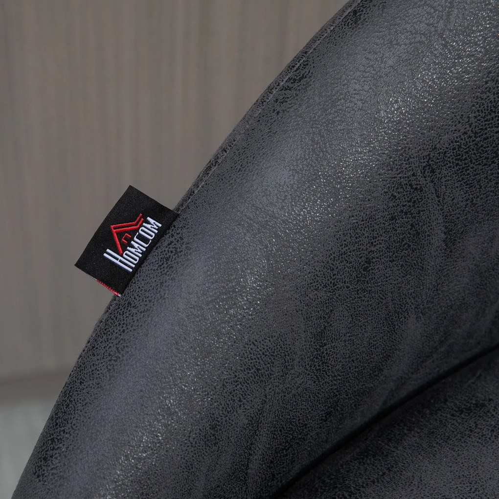 HOMCOM Σετ 2 σκαμπό μπαρ, ρυθμιζόμενο ύψος, περιστρεφόμενο 360 μοίρες, 57 εκ. x 50 εκ. x 84-104 εκ., Γκρι