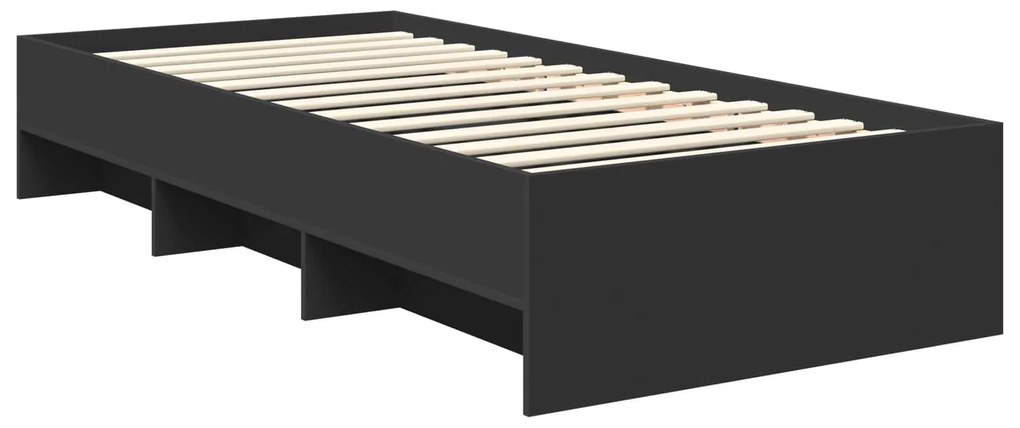 vidaXL Σκελετός Κρεβατιού Μαύρο 120 x 123 εκ. Επεξεργασμένο ξύλο