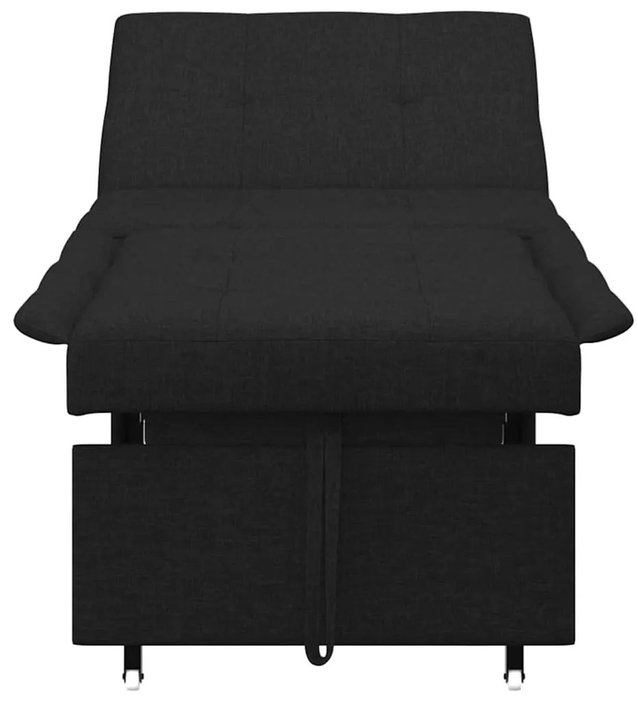 vidaXL Κρεβάτι καναπές Μαύρο 194 x 50 x 82 εκ. Κόντρα πλακέ