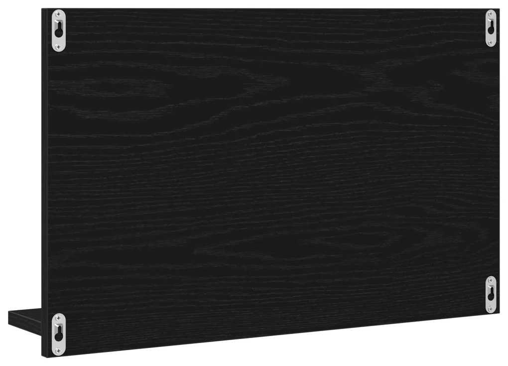 vidaXL Καθρέφτης μπάνιου  σε μαύρο δρυ, 60x10,5x37 εκ, φτιαγμένος από ξύλο