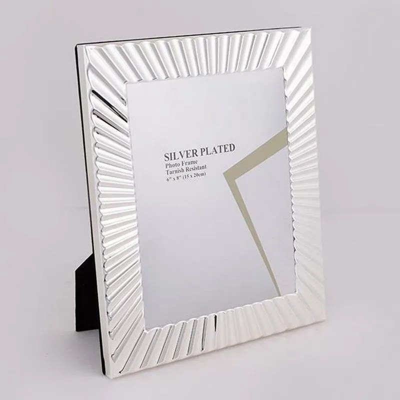 Κορνίζα Μεταλλική Επάργυρη 756-10049 15x20cm Silver Estheti Home Metal