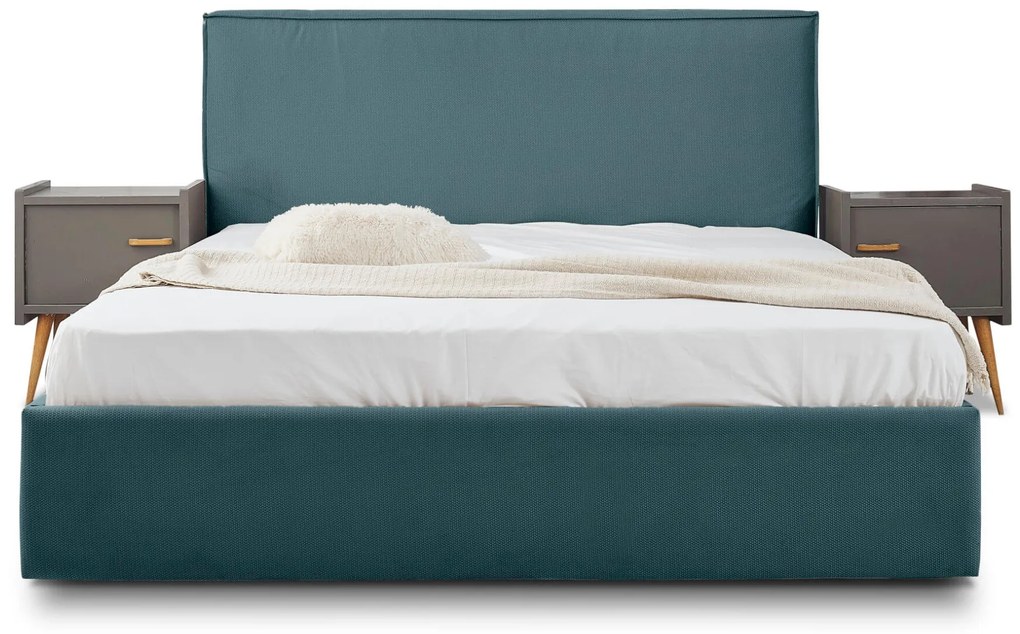 Επενδυμένο Κρεβάτι Pure-Mocca-110 x 200-Με μηχανισμό ανύψωσης