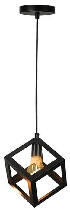 Kibe ceiling lamp black metal 22x28cm 22x22x28 εκ.