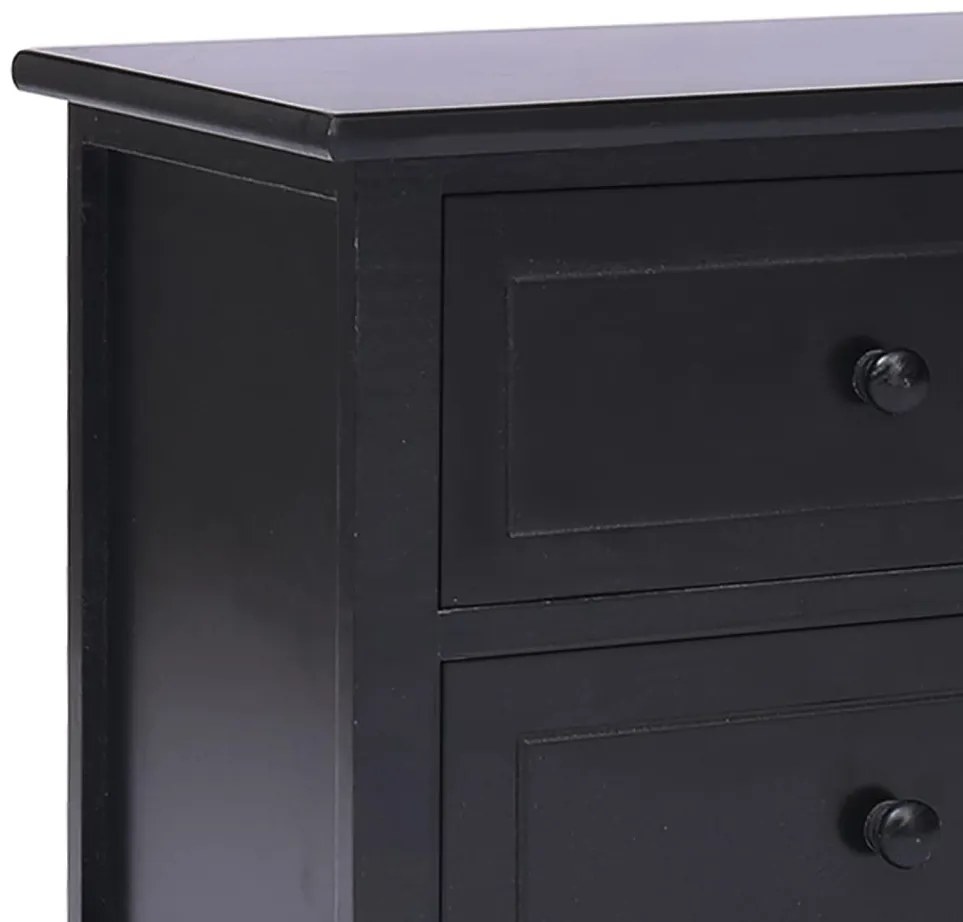 vidaXL Έπιπλο Τηλεόρασης Μαύρο 108x30x40 εκ. από Μασίφ Ξύλο Παυλώνιας