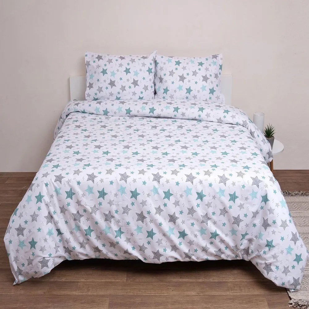 Πάπλωμα Σείριος (Σετ 3τμχ) White Viopros Υπέρδιπλo 220x240cm 100% Cotton
