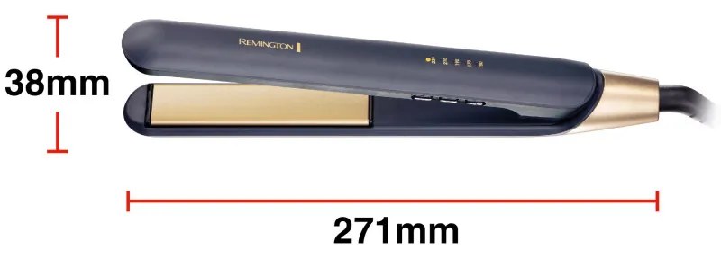 Ίσιωμα μαλλιών Remington S5805 Sapphire Luxe, Κεραμική επίστρωση, Γρήγορη θέρμανση, 5 επίπεδα θερμοκρασίας, Αυτόματη απενεργοποίηση, Μπρονζέ/σκούρο μπλε