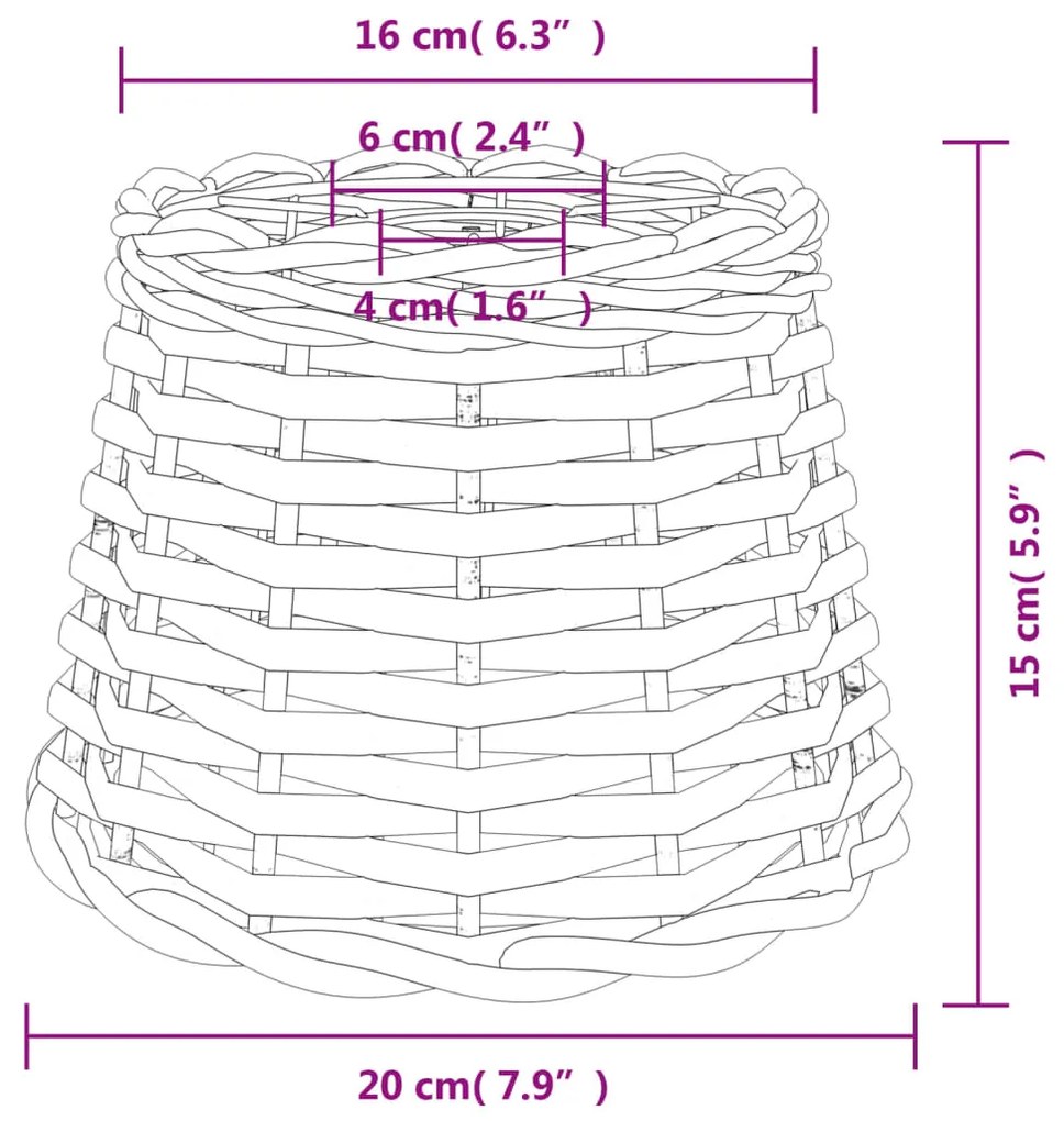 ΚΑΠΕΛΟ ΦΩΤΙΣΤΙΚΟΥ ΟΡΟΦΗΣ ΛΕΥΚΟ Ø20X15 ΕΚ. ΑΠΟ WICKER 364365