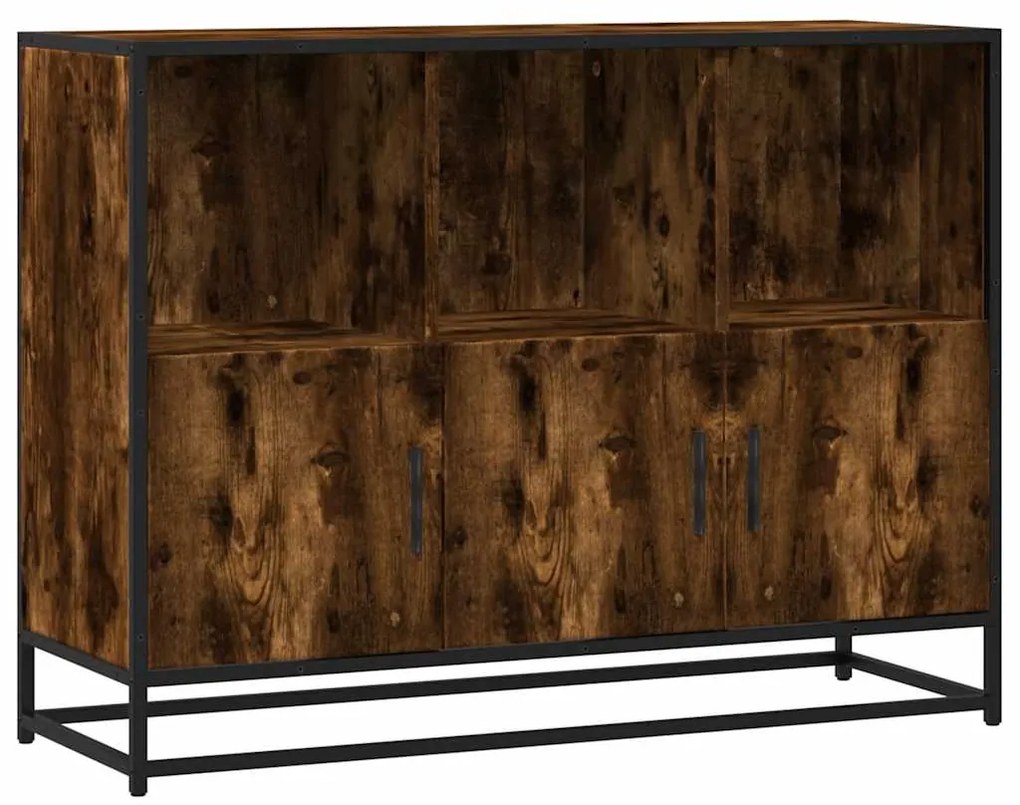 vidaXL Sideboard Καπνιστή δρυς 100x35x76 cm Κατασκευασμένο ξύλο